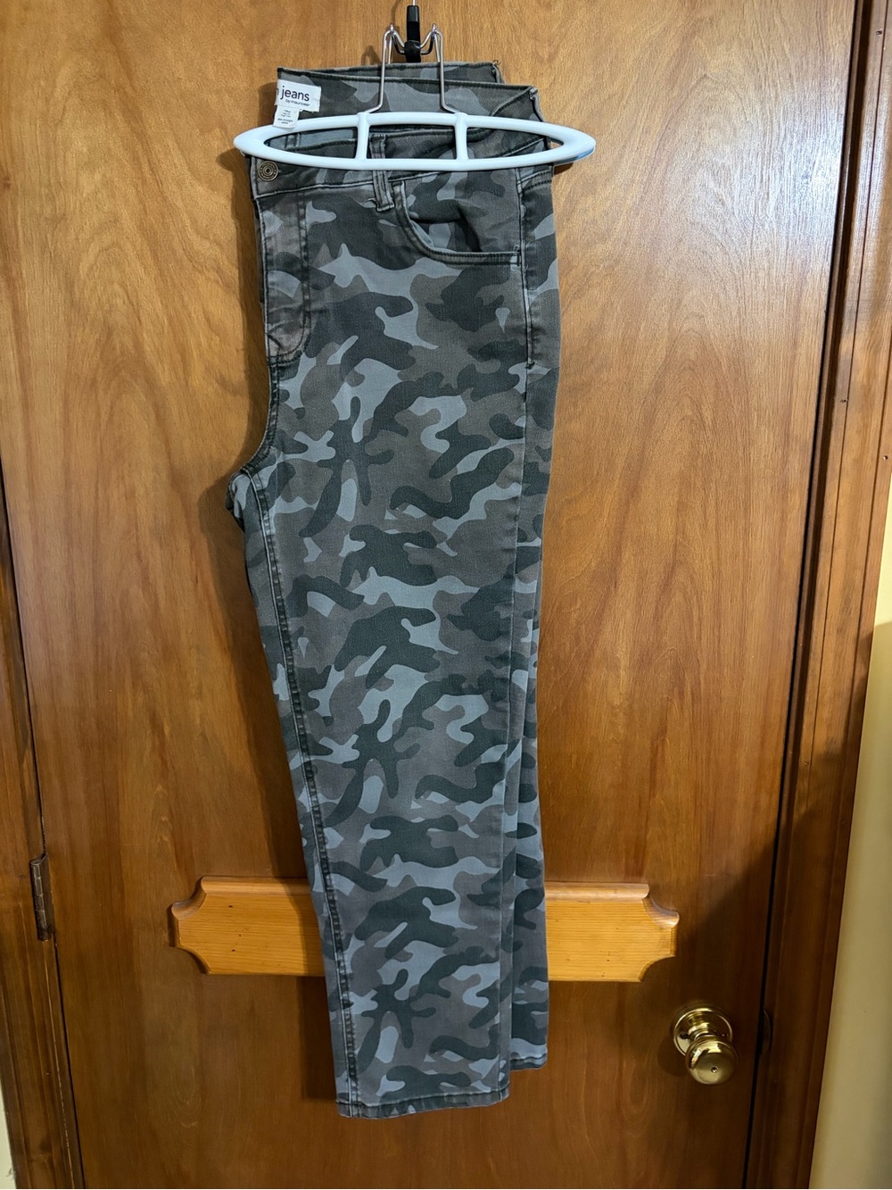 m jeans by maurices Gray Camo Slim Straight Pants
